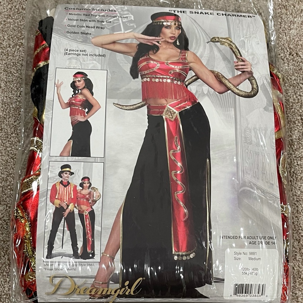 The Snake Charmer Costume - Medium - Dreamgirl New in Package